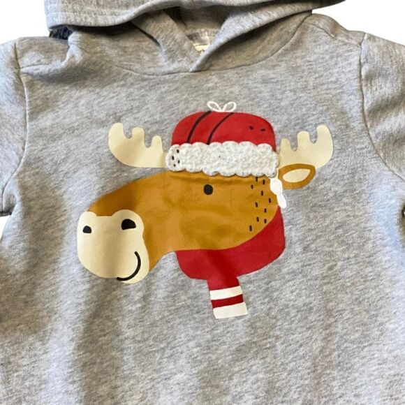 Carter’s Christmas Moose Pullover Hoodie - Picture 3 of 5